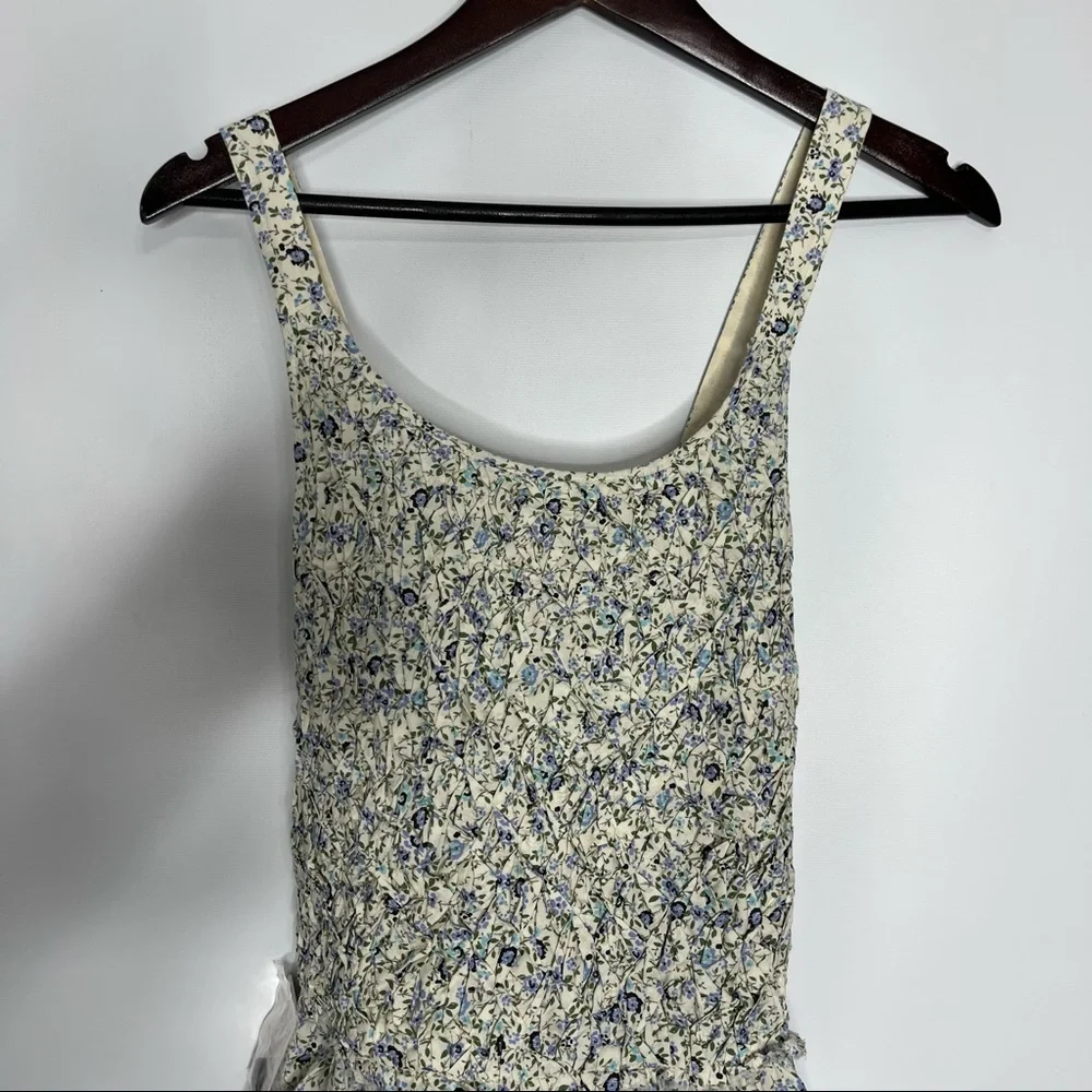 NWT Free People Boho Floral Crossback Button Mini Dress Size Medium - Picture 10 of 16